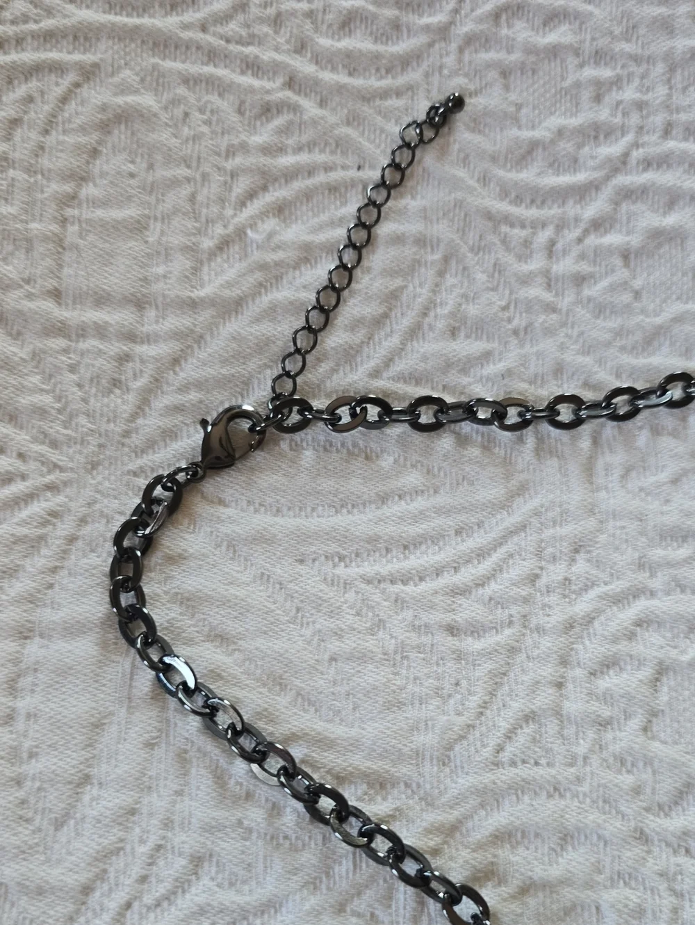 Statement Blue and Gunmetal Crystal Pendant Necklace